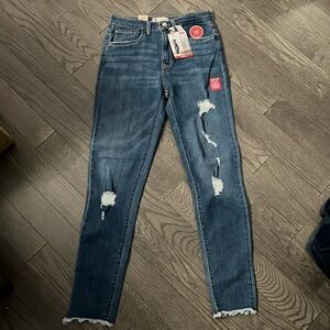 Girls jeans high rise super skinny — never worn